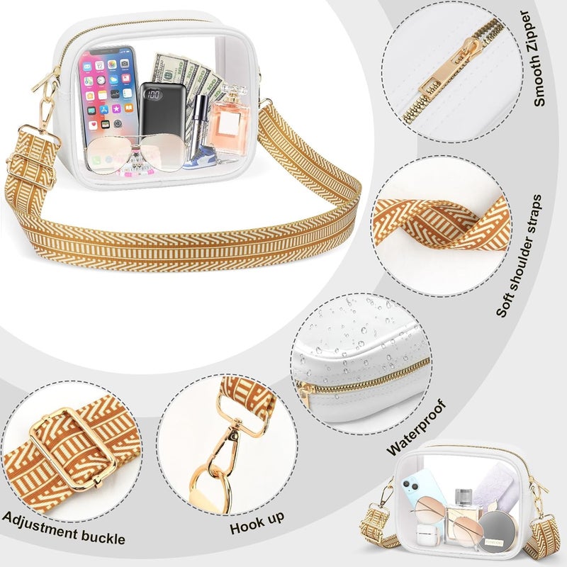 KETIEE Clear Crossbody Bag, Stadium Approved Clear Purse Bag for Concerts Sports Events Festivals - Image 5